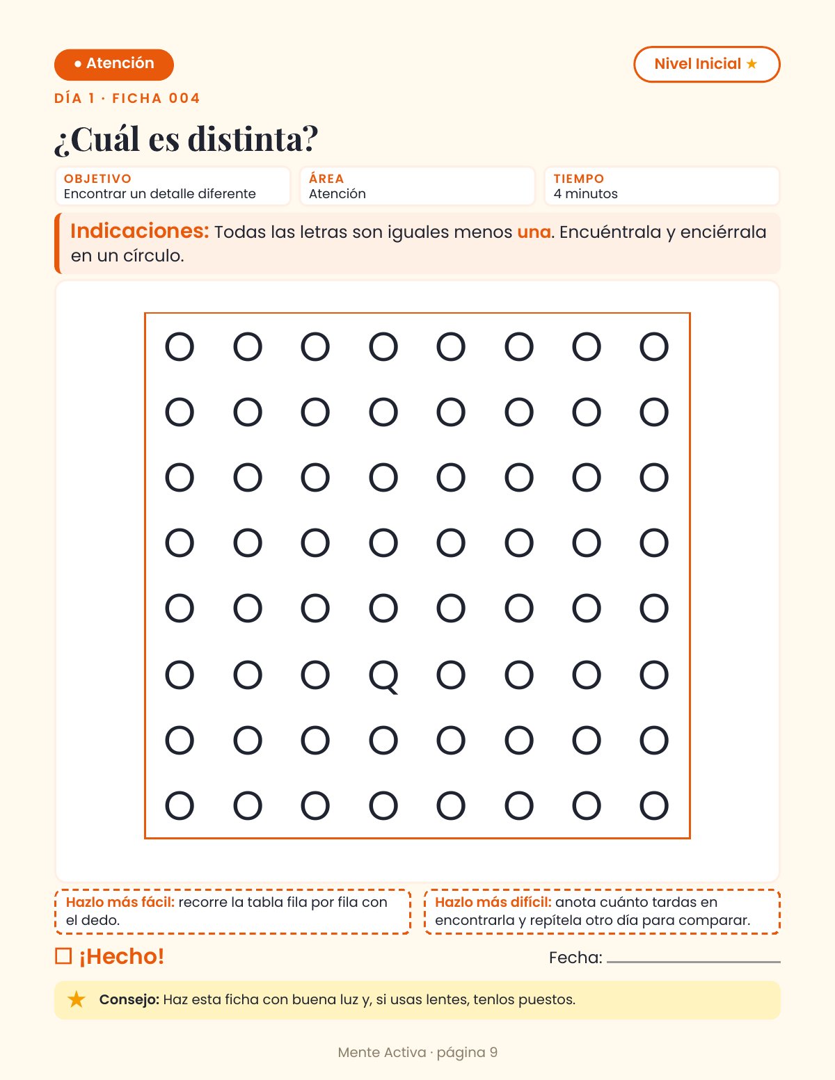Ficha ¿Cuál es distinta?