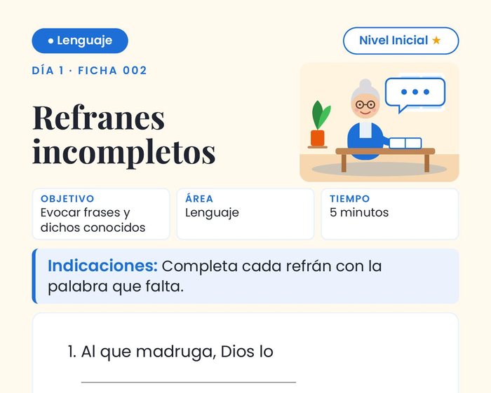 La misma ficha en la edición de letra extra grande